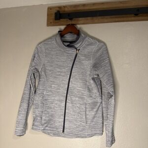 Champion Jacket Fleece Lined Full Zip Pockets Outdoor Grey Women's Medium